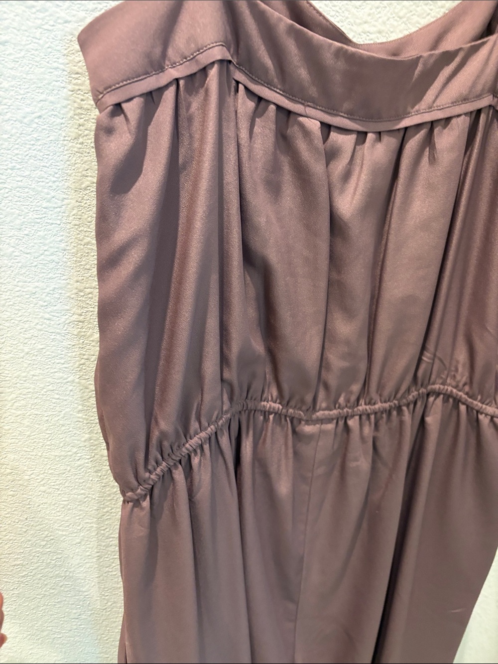 BCBGeneration Mauve-Brown Sleeveless Drawstring Jumpsuit